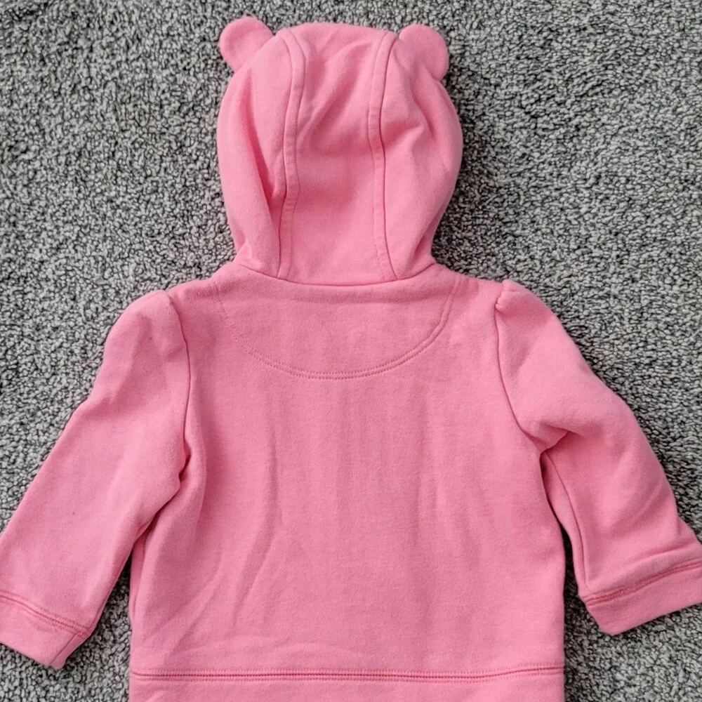 Baby Gap Girls Floral Zip Up Hoodie Top Sweatshirt 6-12 Months